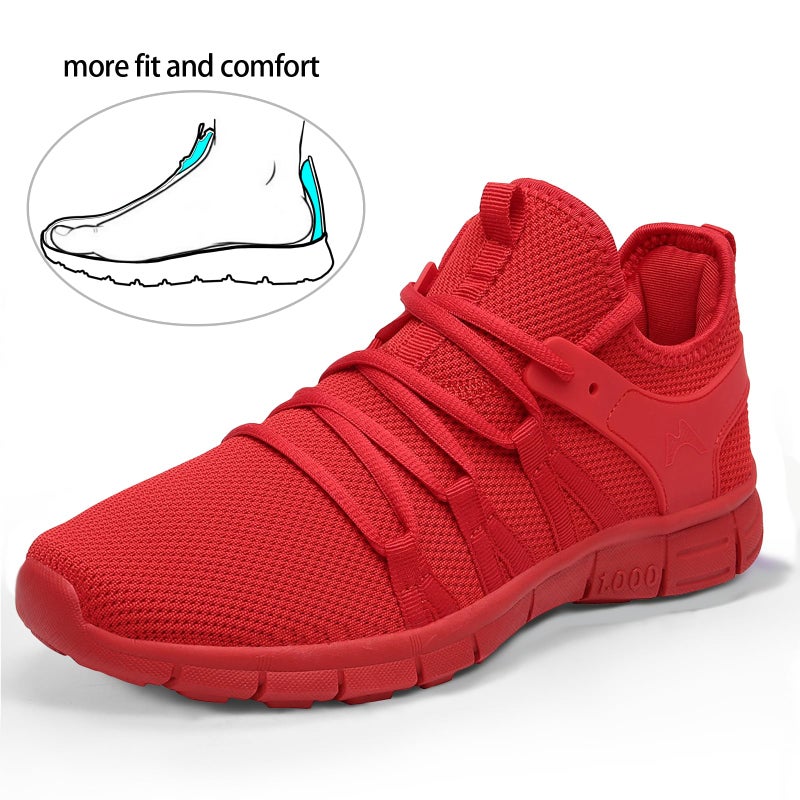 INZCOU Running Shoes Lightweight Tennis Shoes Non Slip Gym Workout Shoes Breathable Mesh Walking Sneakers 6.5women / 5.5men - Image 3